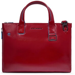 Piquadro Blue Square Shopper Tas Leer 38 cm Laptop compartiment met uitbreidingsplooi