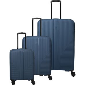 Travelite Air Stripe 4 wielen Kofferset 3-delig met uitbreidingsplooi