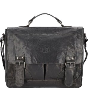 Pride and Soul Baggie Briefcase Leer 35 cm Laptopcompartiment