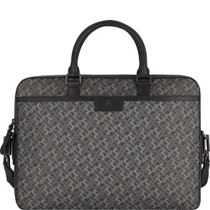 Tommy Hilfiger TH Monogram Koffer Leer 40 cm Laptop compartiment Tommy Hilfiger TH Monogram Koffer Leer 40 cm Laptop compartiment