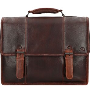 Greenburry Rugged Aktetas Messenger Leer 40.5 cm Laptop compartiment