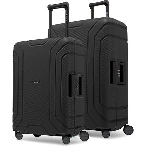 Redolz Essentials 15 kofferset met 4 wielen, M+L, met driepuntssluiting