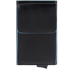 Piquadro Blauw Vierkant Creditcardetui Leer 6 cm