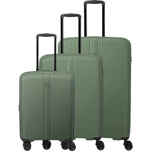 Travelite Air Stripe 4 wielen Kofferset 3-delig met uitbreidingsplooi