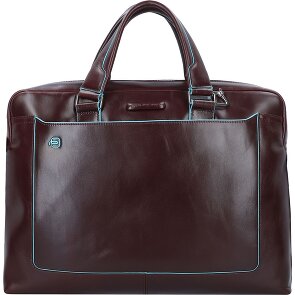 Piquadro Blauwe Square Briefcase III Leder 40 cm Laptopcompartiment