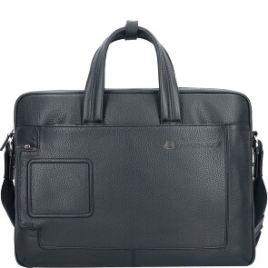 Piquadro Aktetas leer 44 cm laptop compartiment