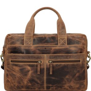 Greenburry Vintage Koffer Leer 38 cm Laptop compartiment
