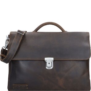 Plevier Vintage Oxford Koffer RFID-bescherming Leer 40 cm Laptop compartiment