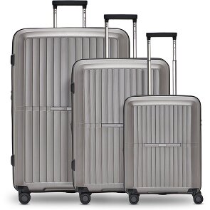 Pactastic Collectie 01 4-wiel kofferset, 3-delig, met rekbare vouw