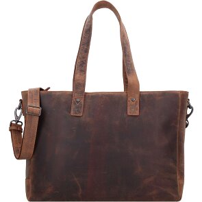 Plevier Shopper tas leer 41 cm laptop compartiment