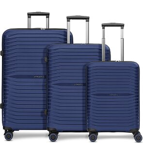 Stratic Shine 4 wielen Kofferset 3-delig met uitbreidingsplooi