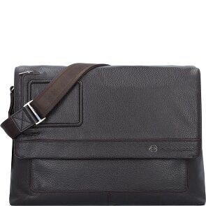 Piquadro Vibe Aktetas Messenger Leer 41 cm Laptop compartiment