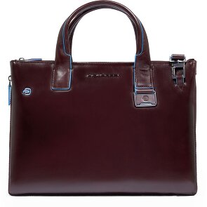 Piquadro Blue Square Shopper Tas Leer 38 cm Laptop compartiment met uitbreidingsplooi