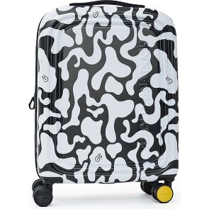 Mandarina Duck Logoduck + Moire 4 wielen Cabinewagen 55 cm met uitbreidingsplooi