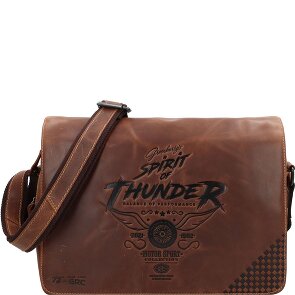 Greenburry Racing Collection Atlanta Aktetas Messenger Leer 36 cm