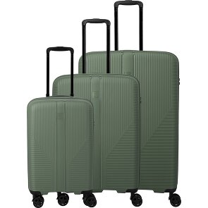 Travelite Air Stripe 4 wielen Kofferset 3-delig met uitbreidingsplooi
