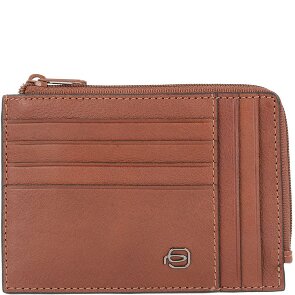 Piquadro Zwart Vierkant Creditcardetui RFID Leer 12,5 cm