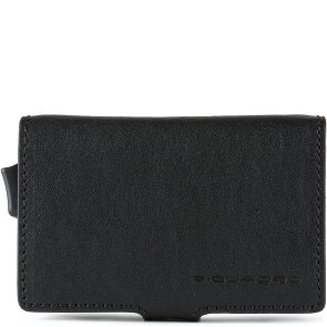 Piquadro Blauw Vierkant Creditcardetui RFID Leer 7 cm