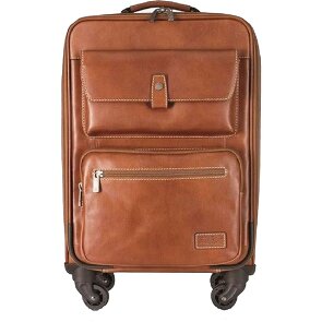 Jekyll & Hide Montana 4-wiel trolley RFID leer 47 cm laptopvak Jekyll & Hide Montana 4-wiel trolley RFID leer 47 cm laptopvak