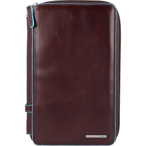 Piquadro Blauw vierkant reisetui leer 14 cm