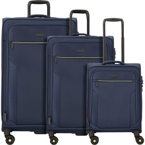 d&n Travel Line 9704 4 wielen Kofferset 3-delig met uitbreidingsplooi