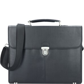 Esquire Oxford aktetas leder 40 cm Laptopcompartiment