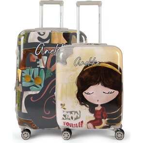 Anekke Muse 4 wielen Kofferset 2-delig met uitbreidingsplooi