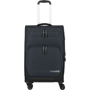 Travelite Kick Off 4 wielen Trolley M 67 cm met uitbreidingsplooi