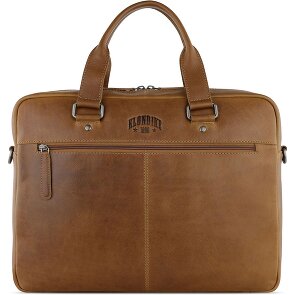 Klondike 1896 Gold Brain Briefcase Leer 35 cm Laptopcompartiment Klondike 1896 Gold Brain Briefcase Leer 35 cm Laptopcompartiment