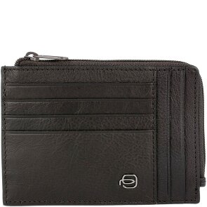 Piquadro Zwart Vierkant Creditcardetui RFID Leer 12,5 cm