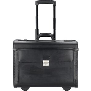 Alassio Leren pilotenkoffer met 2 wielen en 48 cm laptopvak Alassio Leren pilotenkoffer met 2 wielen en 48 cm laptopvak