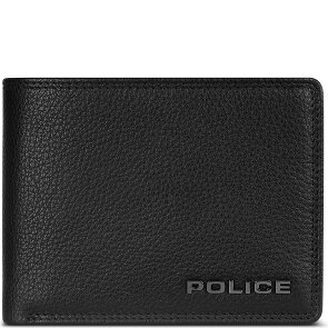 Police Portemonnee RFID leer 12 cm uitklapbaar met ritsvak