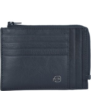 Piquadro Blauw Vierkant Speciaal Creditcardetui RFID Leer 12 cm