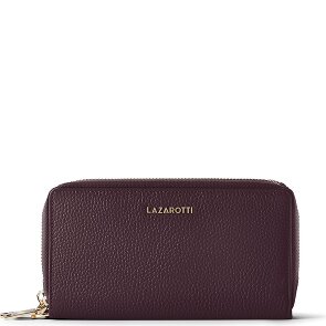 Lazarotti Bologna Leer XL Dubbele Zip-Around Portemonnee RFID Leer 20 cm