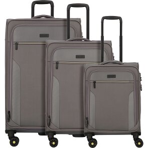 d&n Travel Line 9704 4 wielen Kofferset 3-delig met uitbreidingsplooi