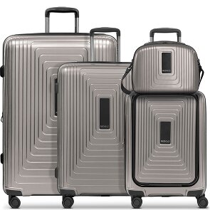 Redolz Essentials14 4-wiel kofferset Beautycase 4st met uitklapbaar laptopvak