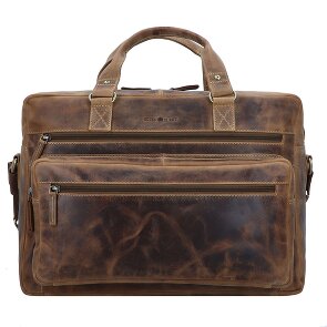 Greenburry Vintage Koffer Leer 43 cm Laptop compartiment