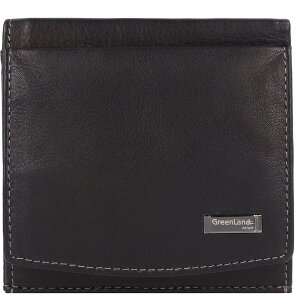 Greenland Nature Zwarte Nappa Portemonnee RFID Leer 9,5 cm