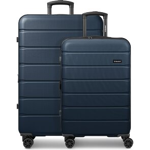 Saxoline Miami-kofferset met 4 wielen, maten S en L, met uitbreidingsplooi