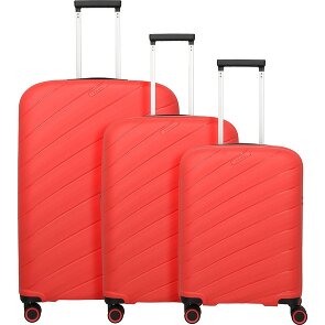 Travelite Burano 4 wielen Kofferset 3-delig met uitbreidingsplooi
