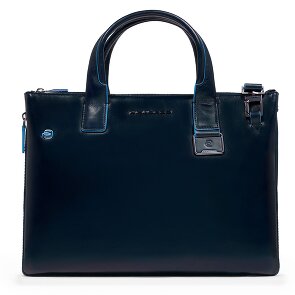 Piquadro Blue Square Shopper Tas Leer 38 cm Laptop compartiment met uitbreidingsplooi