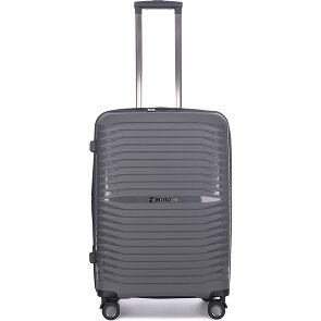 Stratic Bright+ 4 wielen Trolley M 66 cm met uitbreidingsplooi