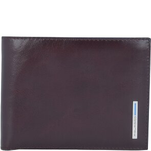 Piquadro Blauwe vierkante Leren Portemonnee 12,5 cm