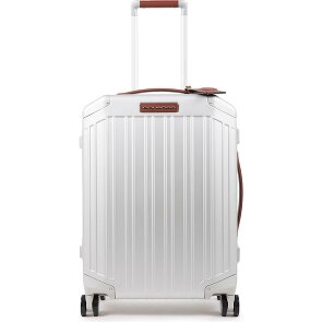 Piquadro Aluminium cabinewagen met 4 wielen, 55 cm