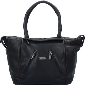 Greenland Nature Zwarte Nappa Shopper Tas Leer 33 cm