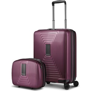 Redolz Essentials 14 kofferset 2 stuks cabine trolley met stretch vouw & beautycase