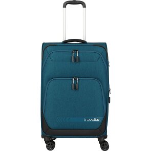 Travelite Kick Off 4 wielen Trolley M 67 cm met uitbreidingsplooi