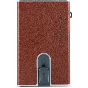 Piquadro Zwart Vierkant Creditcardetui Leer 6 cm