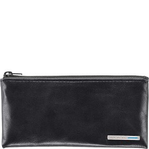 Piquadro Blauw vierkant sleuteletui leer 14 cm