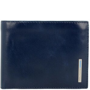 Piquadro Blauwe vierkante Leren Portemonnee 12,5 cm